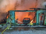 Un garage ravagé par les flammes à Saint-Liboire