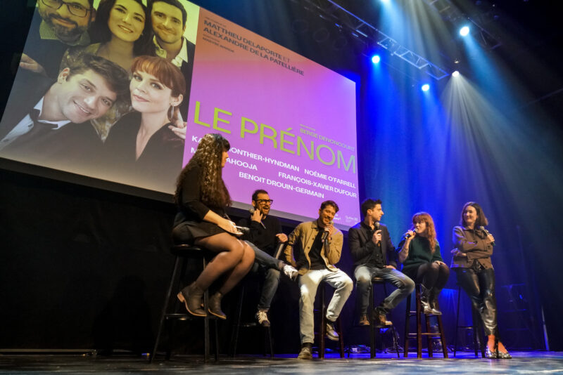 Les comédiens de la pièce Le Prénom lors du lancement de la programmation 2024-25 du Centre des arts Juliette-Lassonde. Photo François Larivière | Le Courrier ©