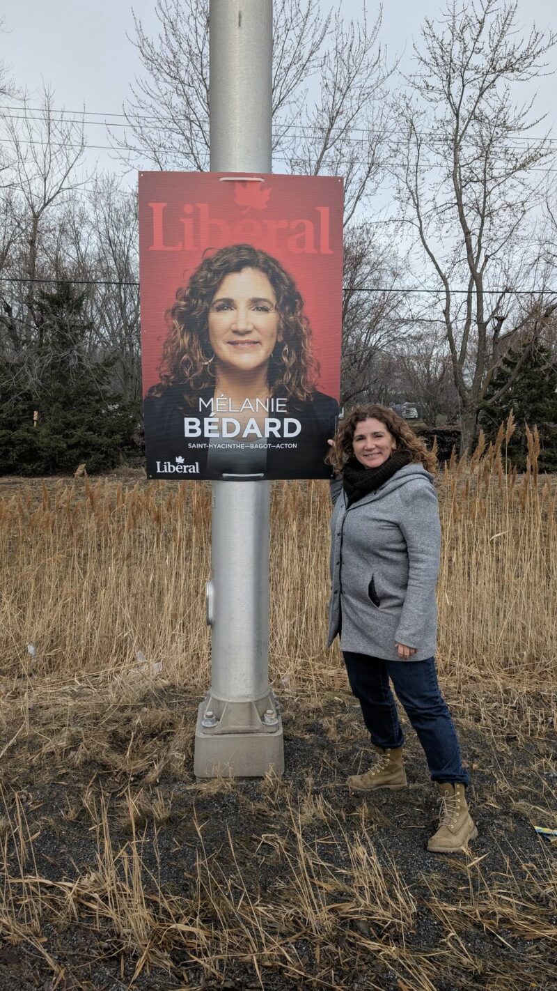 La candidate libérale dans Saint-Hyacinthe–Bagot–Acton, Mélanie Bédard. Photo gracieuseté